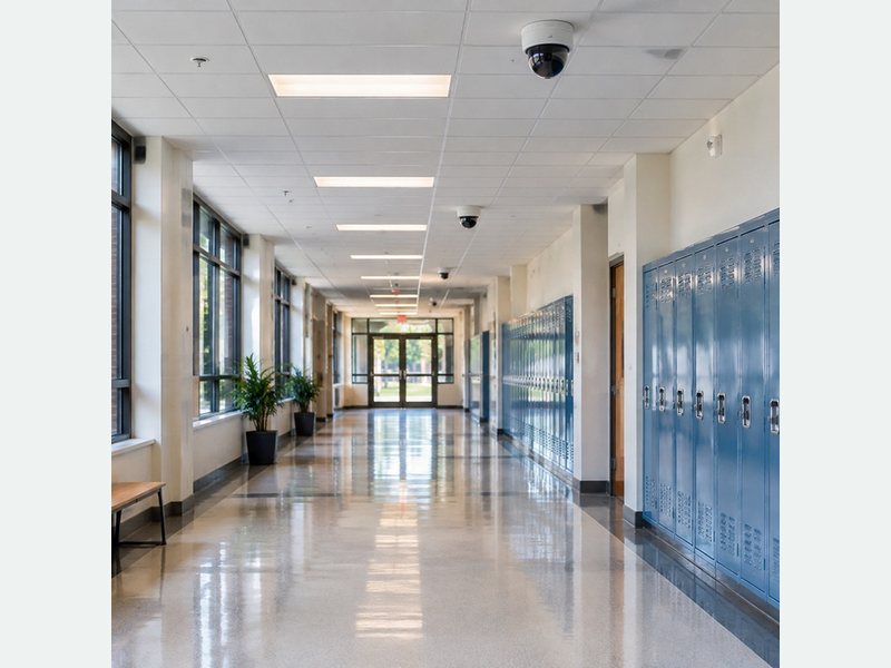 某乡镇小学通道与公共区域 现场